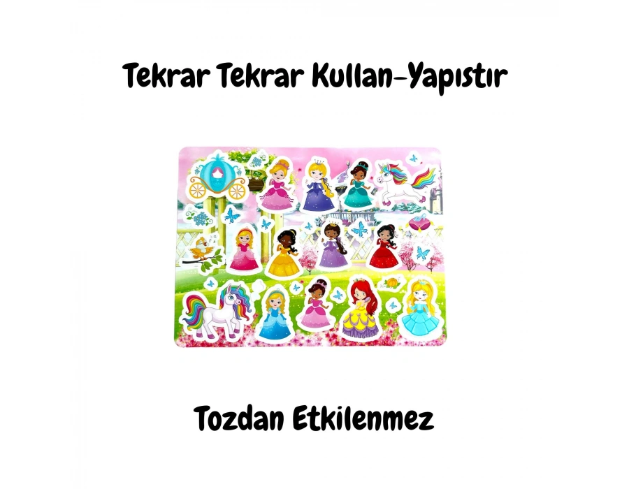 LİNO TEKRAR TEKRAR KULLANILABİLEN STICKER PRINCESS GARDEN