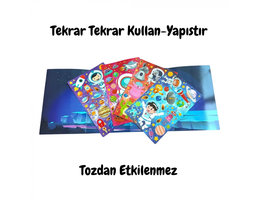 LİNO TEKRAR TEKRAR KULLANILABİLEN STICKER SETİ SPACE