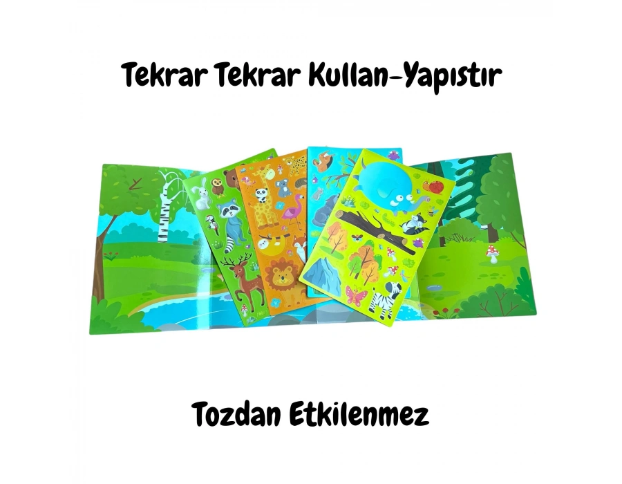 LİNO TEKRAR TEKRAR KULLANILABİLEN STICKER SETİ ANIMAL