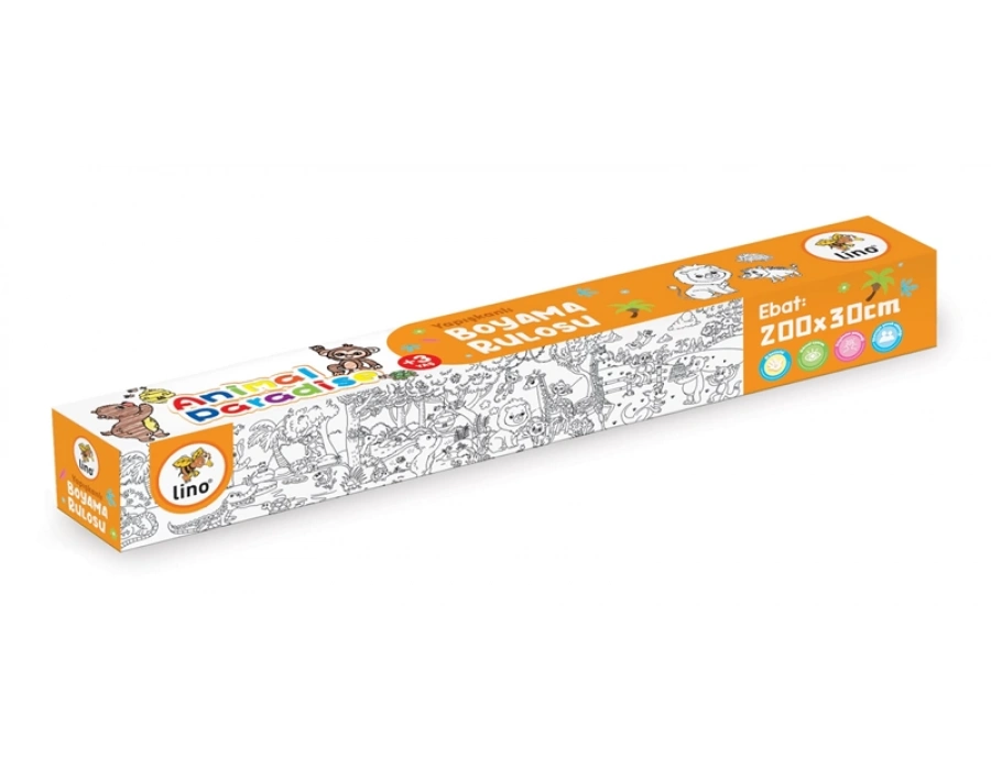 LİNO YAPIŞKANLI BOYAMA RULOSU ANIMAL PARADISE 200X30 CM LS-201