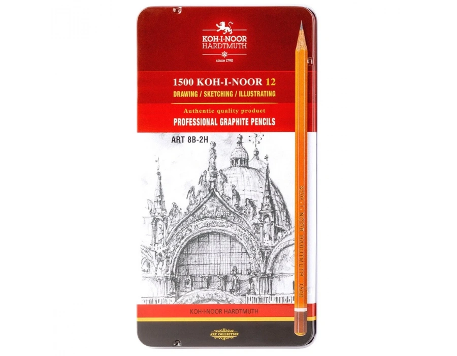 Koh-i Noor Dereceli Eskiz Cizim Kalem Seti 1502 8B-2H