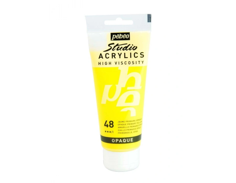 Pebeo 100 Ml Akrilik Boya Yüksek Yoğunluklu Opak Sarı 48