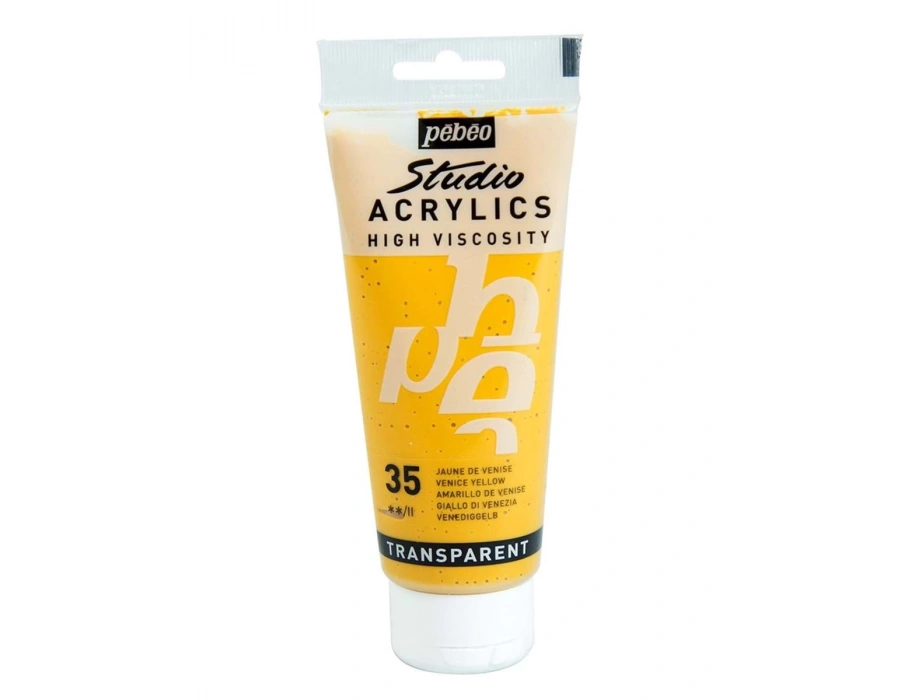 Pebeo 100 Ml Akrilik Boya Yüksek Yoğunluklu Venedik Sarısı 35