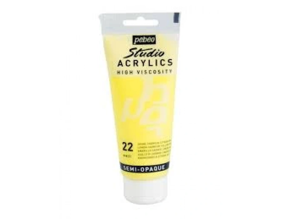 PEBEO 100 ML AKRİLİK BOYA YÜKSEK YOĞUNLUKLU LİMON SARISI 22