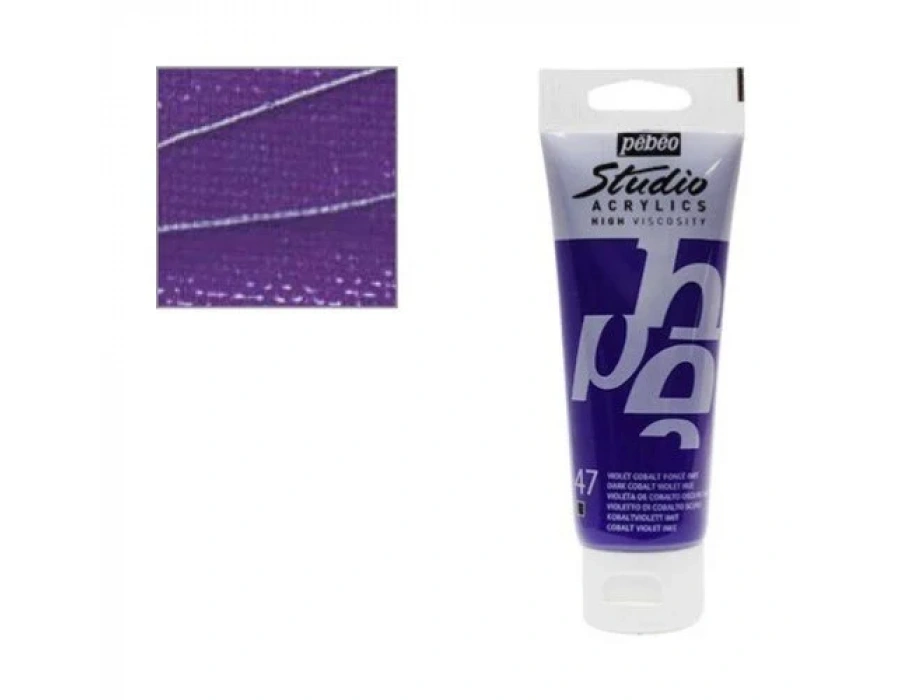 Pebeo Studio Akrilik Boya 100ml - 47 Dark Cobalt Violet Hue Marka