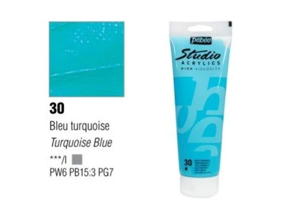 Pebeo Studio Akrilik Boya 30 100ml - Turquoise Blue