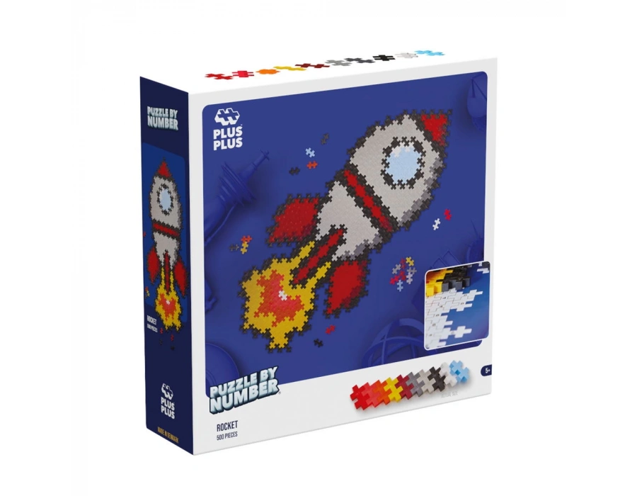 PLUS-PLUS PUZZLE BY NUMBER ROCKET 500PCS