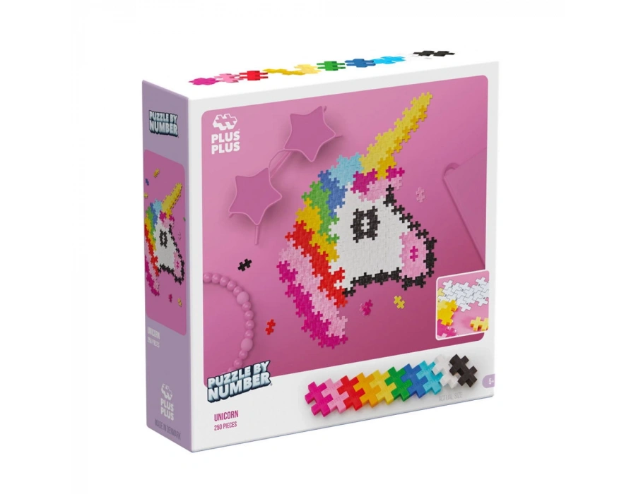PLUS-PLUS PUZZLE BY NUMBER UNICORN 250 PCS