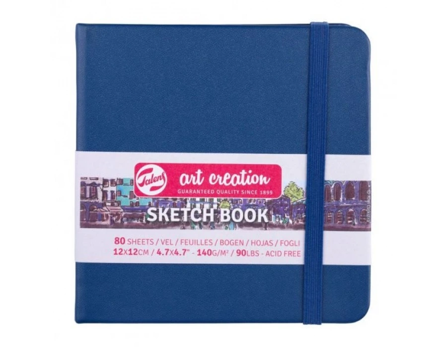 Talens Art Creation Sketchbook Sert Kapak Eskiz Defteri 140 gr 12x12 cm 80 yp NAVY BLUE