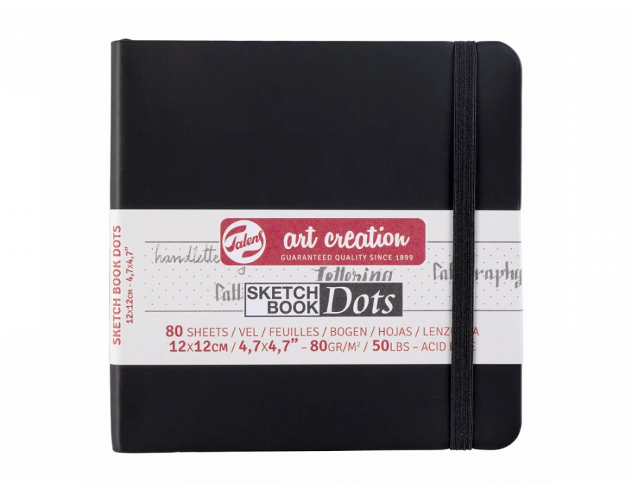Talens Art Creation Eskiz Bloğu Sert Kapak 140gr 12x12cm Siyah 80yp