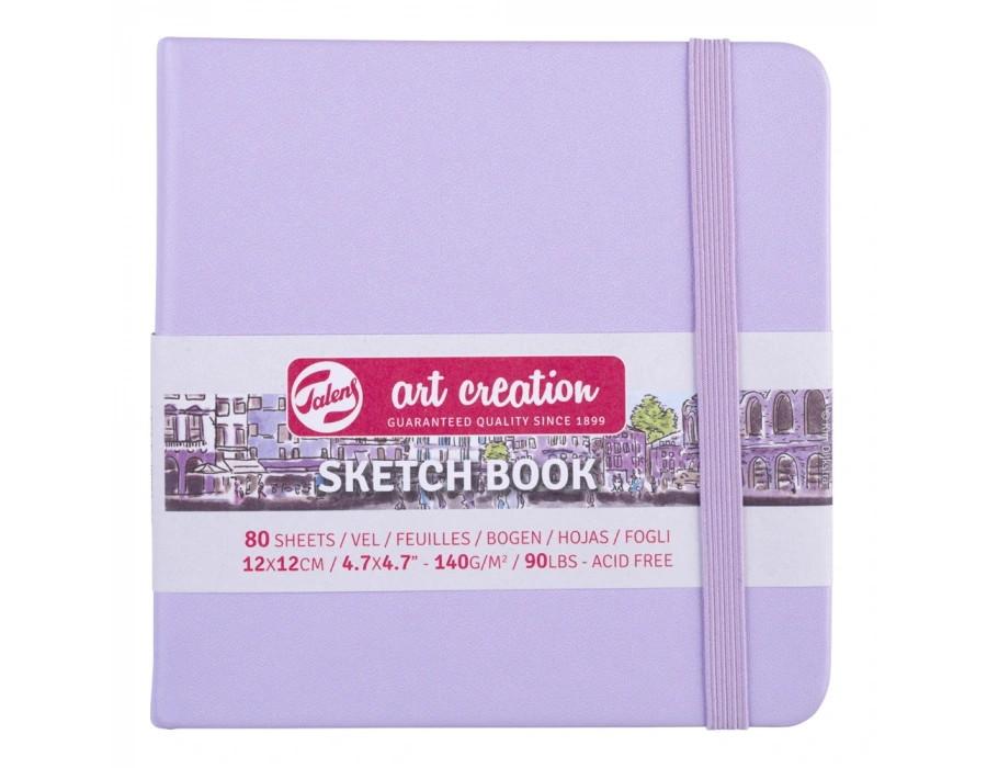 Talens Art Creation Sketch Book Eskiz Defteri 80 Yaprak 140 g 12x12 cm Pastel Mor