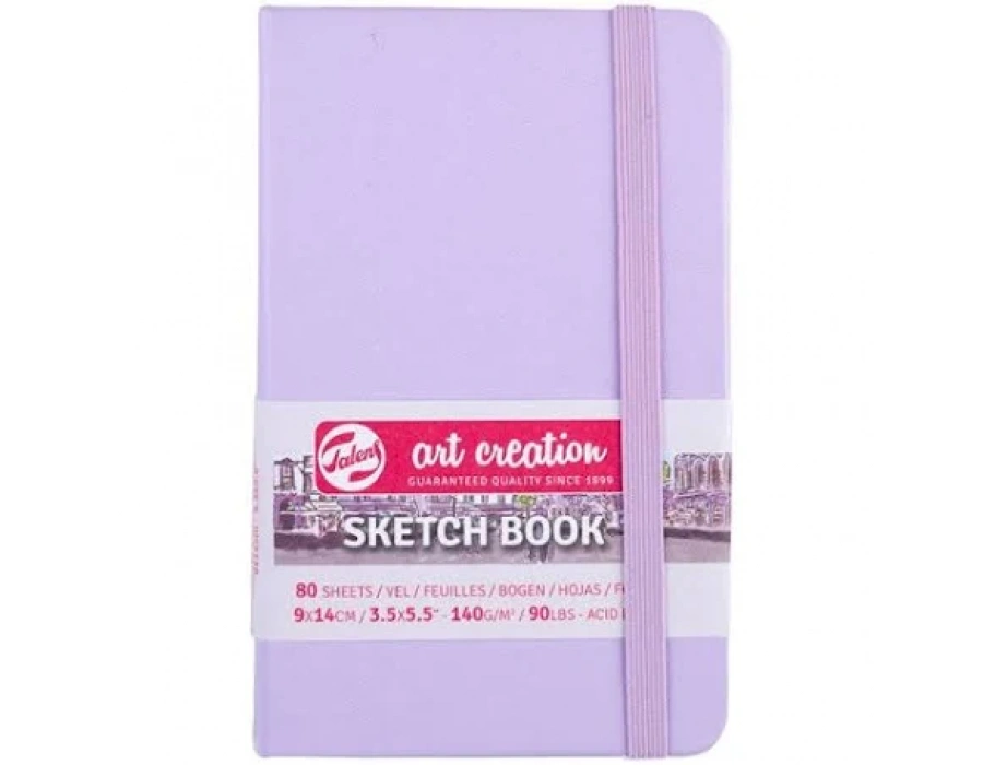 Talens Art Creation Sketchbook pastel violet 13x21cm 140gr 80 Yaprak