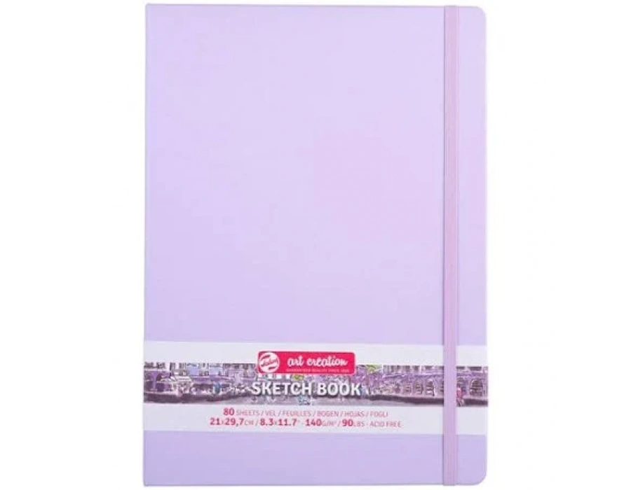Talens Art Creation Sketchbook Sert Kapak Eskiz Defteri 80 Yaprak 140 gr 21 x 29,7 cm vıolet