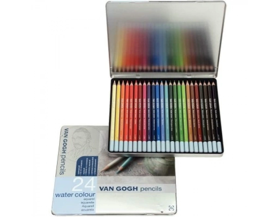 Talens Van Gogh Watercolor Pencil Aquarel Boya 24 Renk Metal Kutu