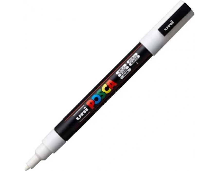 uni-ball Uni Posca Pc-3M Boyama Markörü 0.9-1.3 mm white beyaz