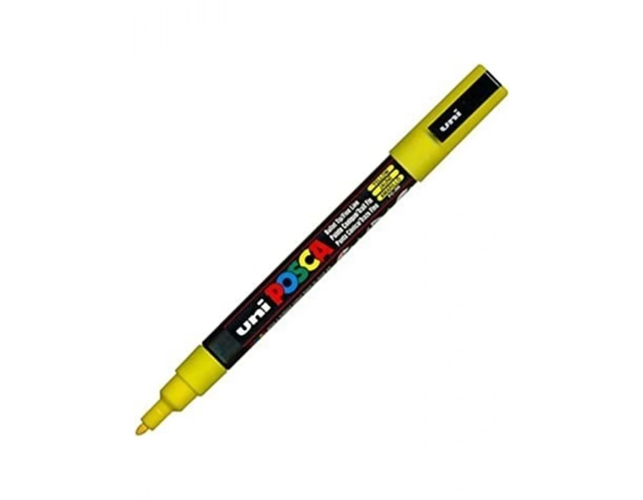 Uni Posca 0.9-1.3 Su Bazlı Poster Markörü Yellow Pc-3m Sarı