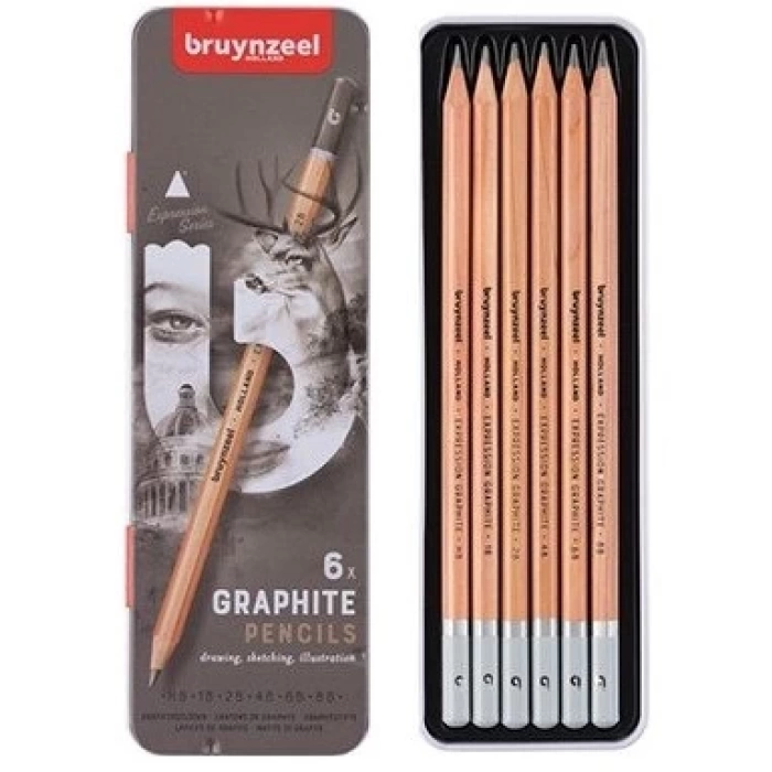Bruynzeel Expression Graphite Dereceli Karakalem Seti 6lı