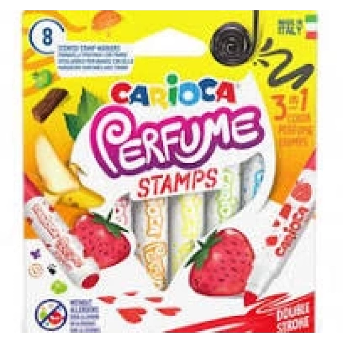 CARİOCA KOKULU DAMGALI JUMBO KEÇELİ KALEMİ 8Lİ
