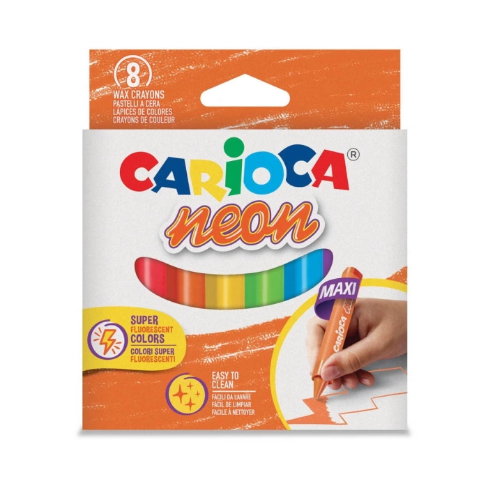 CARİOCA PASTEL BOYA KALEMİ FOSFORLU 8Lİ