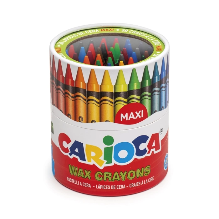 CARİOCA WAX MAXI YIKANABİLİR PASTEL BOYA KALEMİ 50Lİ