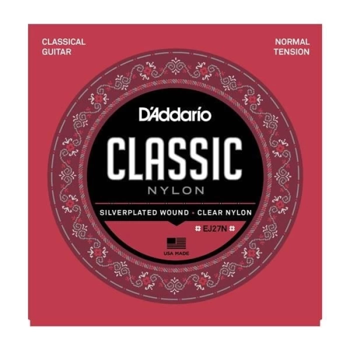 DADDARIO EJ27N KLASİK GİTAR TEL SETİ, 4/4, SILVERPLATED WOUND, NORMAL TENSION