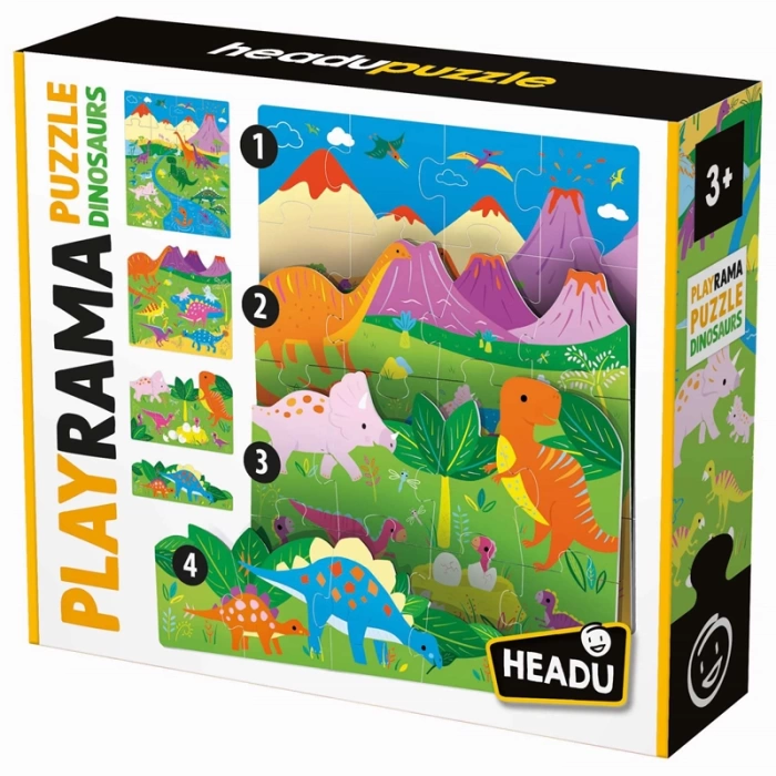 HEADU PLAYRAMA PUZZLE DINOSAURS (3-6 YAŞ)