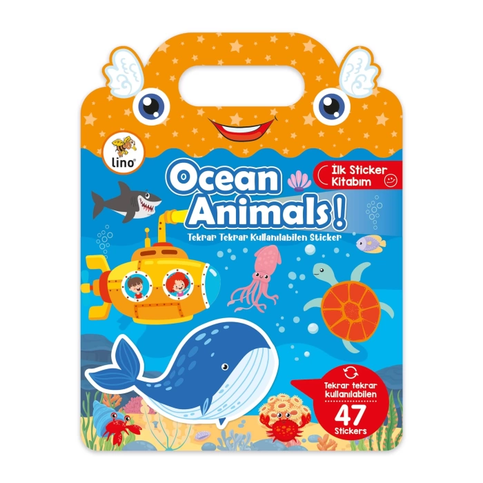 LİNO TEKRAR TEKRAR KULLANILABİLEN İLK STİCKER KİTABIM OCEAN ANIMALS