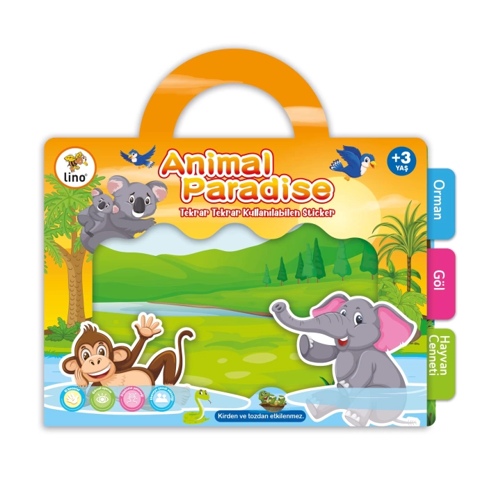 LİNO TEKRAR TEKRAR KULLANILABİLEN STICKER ANIMAL PARADISE