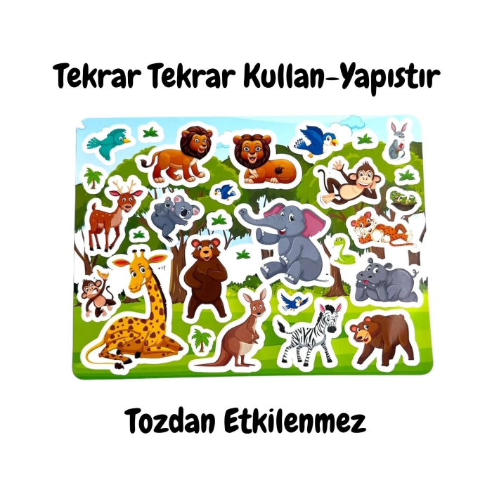 LİNO TEKRAR TEKRAR KULLANILABİLEN STICKER ANIMAL PARADISE