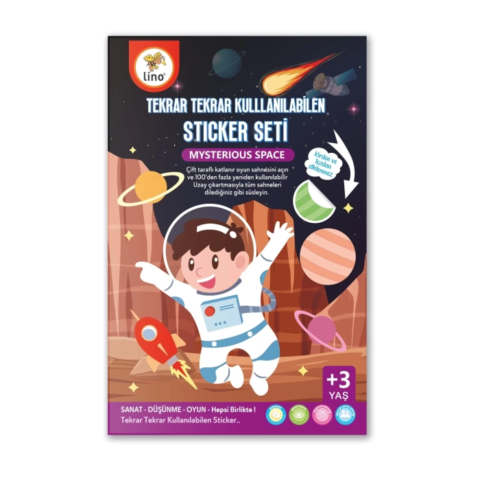 LİNO TEKRAR TEKRAR KULLANILABİLEN STICKER SETİ SPACE