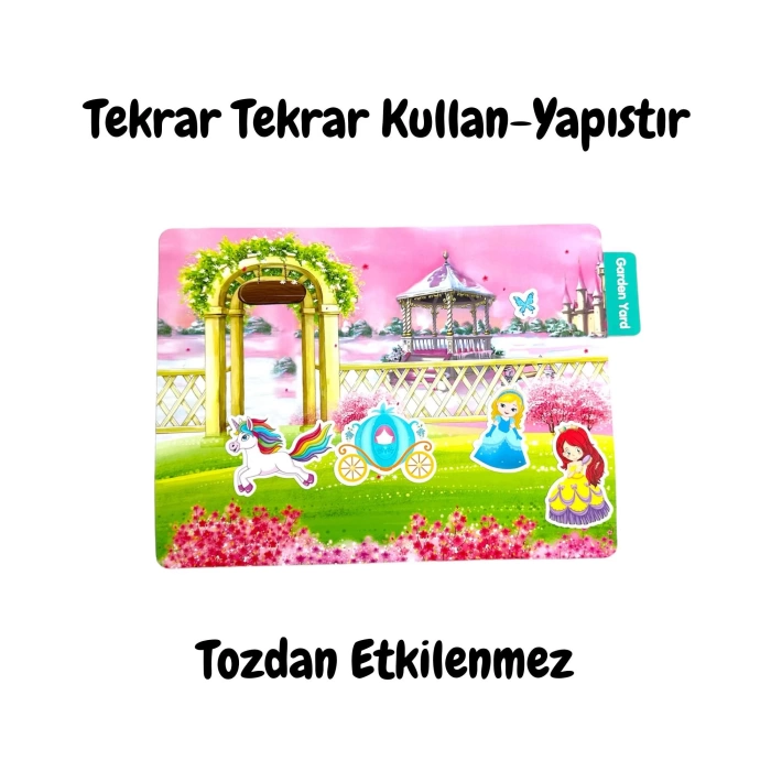 LİNO TEKRAR TEKRAR KULLANILABİLEN STICKER PRINCESS GARDEN