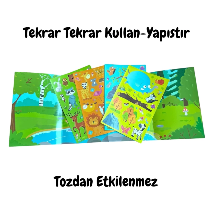 LİNO TEKRAR TEKRAR KULLANILABİLEN STICKER SETİ ANIMAL