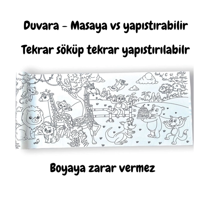 LİNO YAPIŞKANLI BOYAMA RULOSU AGE OF DINOSAURS 200X30 CM