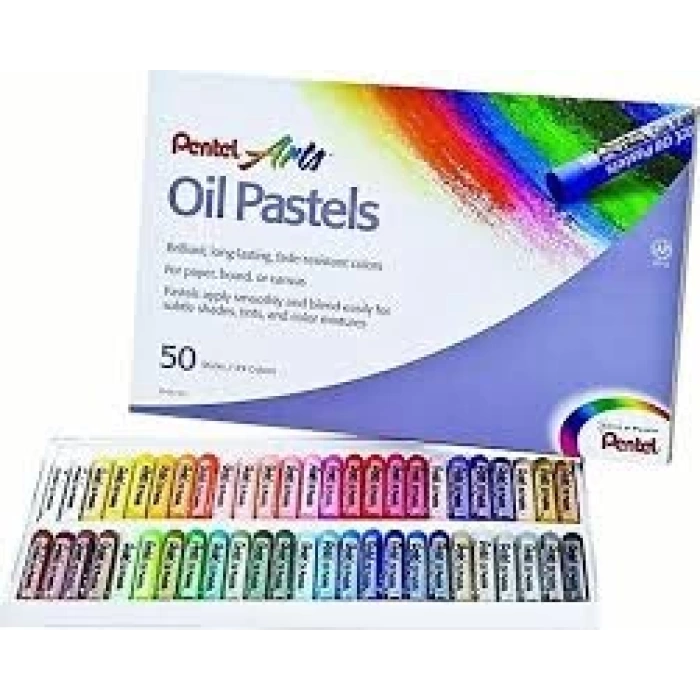 Pentel Oil Pastels Yağlı Pastel 50 Li Renk