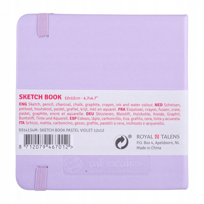 Talens Art Creation Sketch Book Eskiz Defteri 80 Yaprak 140 g 12x12 cm Pastel Mor