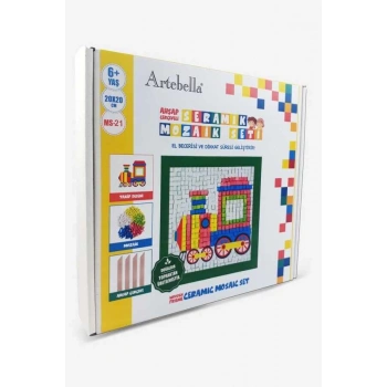 21 Çocuk Ahşap Çerçeveli Seramik Mozaik Set 20x20 cm