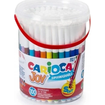 CARİOCA JOY SÜPER YIKANABİLİR KEÇELİ BOYA KALEMİ 100LÜ KOVA