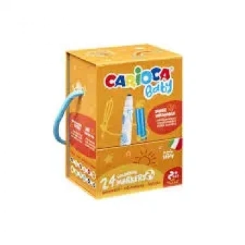 CARİOCA JUMBO BEBEK SÜPER YIKANABİLİR KEÇELİ BOYA KALEMİ 24LÜ 2+ YAŞ (SERT KUTU)
