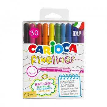 CARİOCA FINELINER İNCE UÇLU KEÇELİ KALEM 30LU