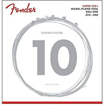 Fender Super 250s Guitar Strings Nickel Plated Steel Ball End 250R Gauges .010-.046 String Sets - Elektro Gitar Teli