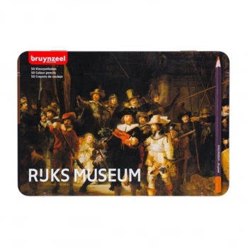 Bruynzeel Rijks Museum Kuru Boya Kalem Seti 50 Renk Night Watch Metal Kutu