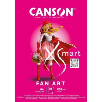 Canson Xsmart Fan Art Çizim Defteri A4 250 gr 20 yp
