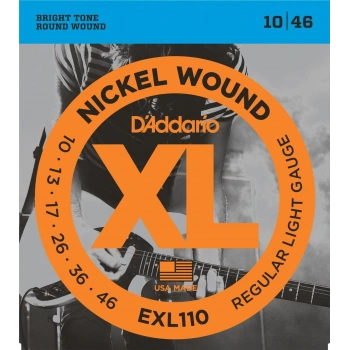 DADDARİO EXL110 ELEKTRO GİTAR TEL SETİ, XL, 10-16, NICKEL WOUND, SU