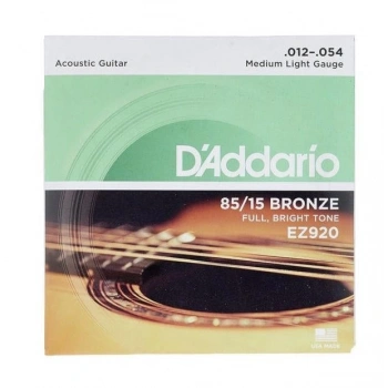 DADDARİO EZ920 AKUSTİK GİTAR TEL SETİ, 85/15 BRONZE, MEDIUM LIGHT