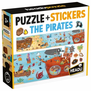 HEADU PUZZLE + STICKERS THE PIRATES (+3 YAŞ)