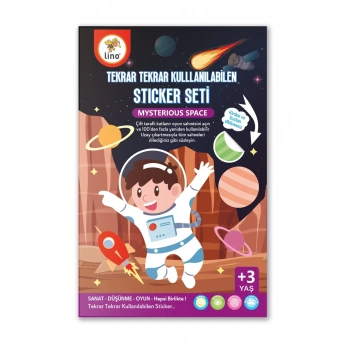 LİNO TEKRAR TEKRAR KULLANILABİLEN STICKER SETİ SPACE