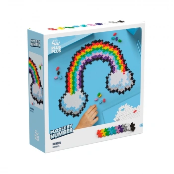 PLUS-PLUS PUZZLE BY NUMBER RAINBOW 500PCS