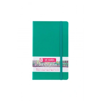 Talens Art Creation Sketchbook Sert Kapak Eskiz Defteri 80 Yaprak 140 gr FoREst green 13X21 orman yeşil