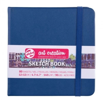 Talens Art Creation Sketchbook Sert Kapak Eskiz Defteri 140 gr 12x12 cm 80 yp NAVY BLUE