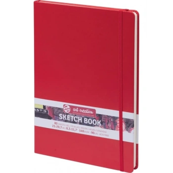 Talens Art Creation Sketchbook Sert Kapak Eskiz Defteri 80 Yaprak 140 gr 21 x 29,7 cm Red